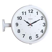 BONOX 両面掛時計 直径約30cm ホワイト BONOX 両面掛時計 直径約30cm ホワイト DULTON 両面時計