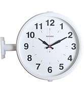 Amazon.co.jp: 知慧工房 MANBO 両面電波掛け時計 30cm 静音 見やすい