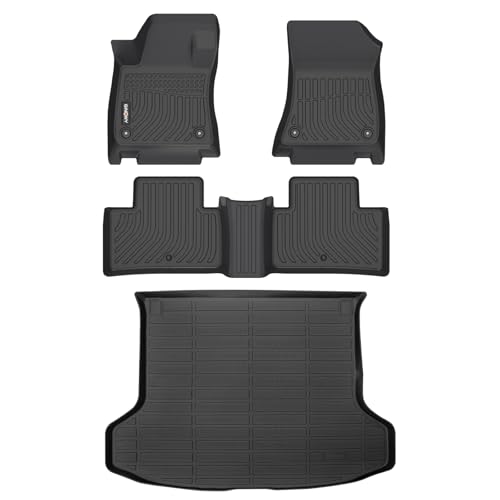 GINOWY-Floor Mats & Cargo Liner for Infiniti QX50 2019-2025 & 2022-2025 Infiniti QX55, All Weather Car Floor Mat Rubber Liners Cargo Trunk Mat for Infiniti QX50 Accessories