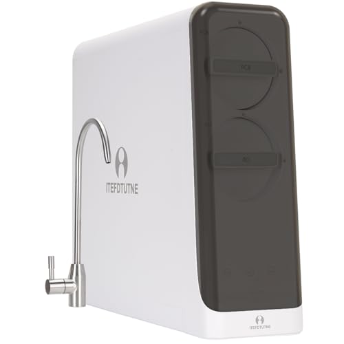 ITEFDTUTNE 600 GPD Reverse Osmosis System, 8 Stage Tankless RO Water Filter System, Under Sink Water Filtration System, Reduces PFAS TDS, Under Sink RO System, 1:1 Pure to Drain, FCC Listed