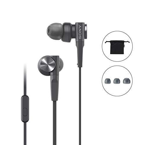 Image of (Renewed) Sony MDR-XB55AP Premium Wired In Ear Headphone with Mic (Black)