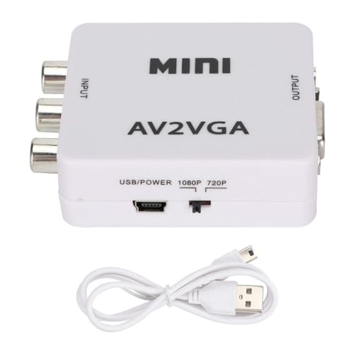 Adaptador AV a VGA para conectar consolas y decodificadores antiguos a monitores modernos