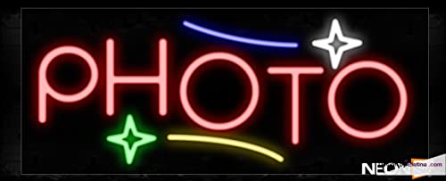 Real Neon Led Tubes Photo In Red And Logo Sign Handmade Lamp Neon Signs For Wall Decor PVC 14"x17"
