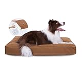 Miguel Coussin Déhoussable et Lavable, Toile Lit pour Chien, Imperméable Matelas pour Animaux, Tapis Réversible, Panier Moyenne et Grande Taille, Caramel, 102x75x10cm