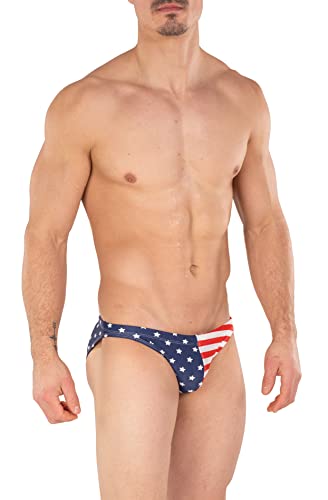 Gary Majdell Sport Men's USA Greek Bikini Freedom Swimsuit with Contour Pouch3