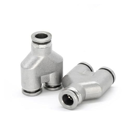Conector neumático PYG 10-6-10 mm en acero inoxidable 304 PURYN para manguera 3