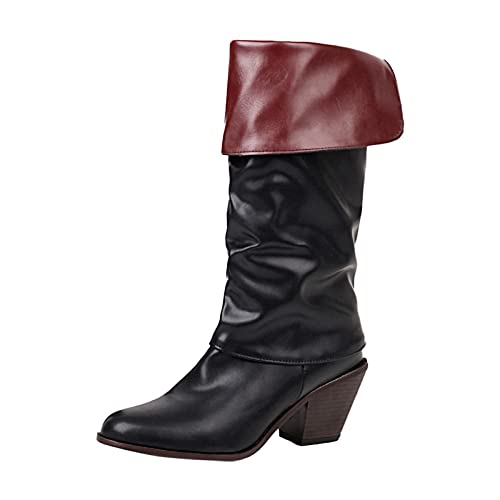 Bottes d'hiver pour femmes imperméables à talons hauts épais pour marcher sous la neige