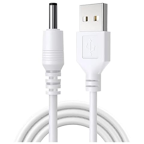 Yarniss USB Charger Cable USB to DC 2.5mm Round, Fit for Lighted & Counting Crochet Hooks Cover