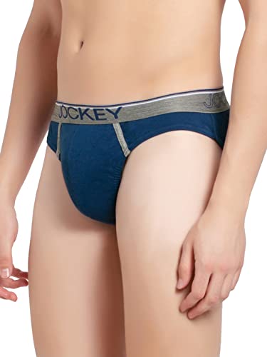 Image of Jockey 8044 Men's Super Combed Cotton Rib Solid Brief with Ultrasoft Waistband