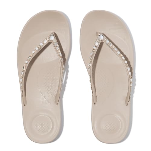 Image of FitFlop Iqushion Multi-Crystal Ergonomic Flip-Flops