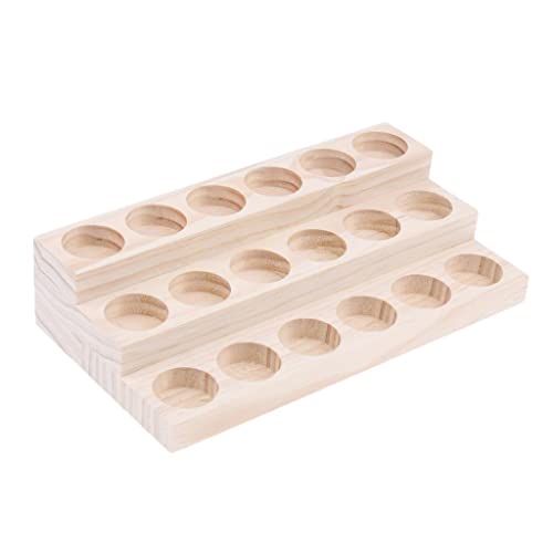 Support de stockage de support d'affichage d'huiles essentielles en bois 18 fentes