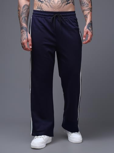 Image of Men's Loose Fit Side Tape Trackpants