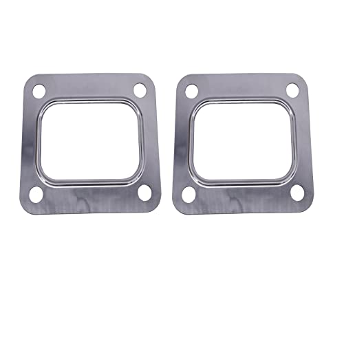 Image of 2 Pack T4 Turbo Turbocharger Inlet Gasket Open Stainless Steel Turbine Garrett Precisio