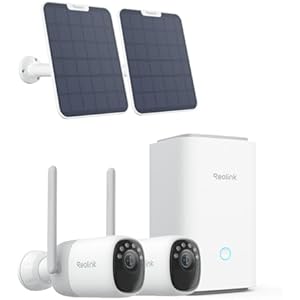 REOLINK Home Hub with 2X Altas + 6W Solar Panel - 2K Solar Camera Outdoor Wireless, Motion-Triggered Pre-Record Cameras for Home Security, 540 Days Battery Life, F1.0 ColorX Night Vision, Wi
