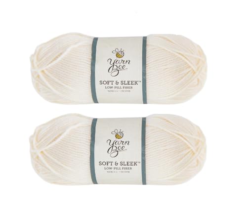 Image of Hobby Lobby Yarn Bee Soft & Sleek Yarn, 40 Dark Gray, Set of 2 | 4 Medium Weight, 100% Low Pill Acrylic, 232 Yards Per Skein