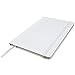 JAM Paper Hardcover Notebook with Elastic Band - Large Journal - 6 x 8 1/2 - White - 100 Lined Sheets - Sold Individually