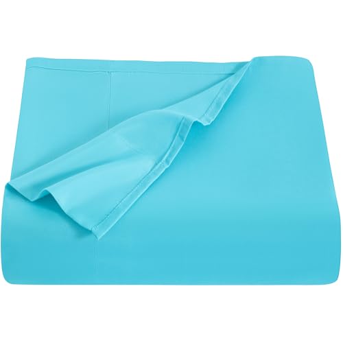 NTBAY Twin XL Microfiber Flat Sheet, 66 x 102, Blue