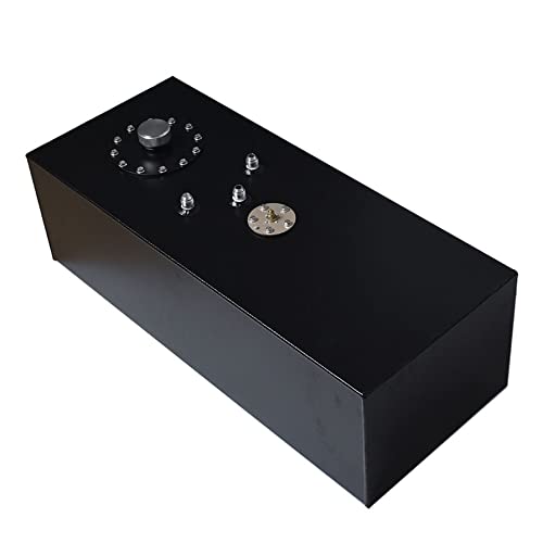 GXYWADY 15 Gallon Black Aluminum Racing / Drift Fuel Cell Gas Tank 57L & Cap & Level Sender