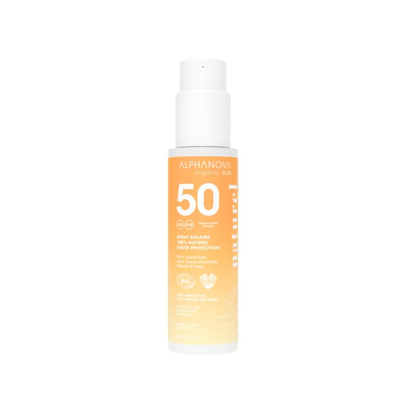 Spray solaire SPF50 bio pour vos journées de plage et de randonnée 100g