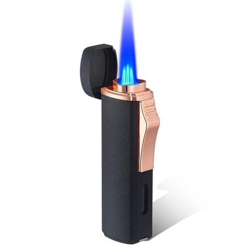 Encendedor Triple Llama a Butano Recargable Negro