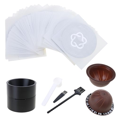 Juego de cápsulas de café, dispositivo de relleno de textura para máquinas de café con tapa sellable