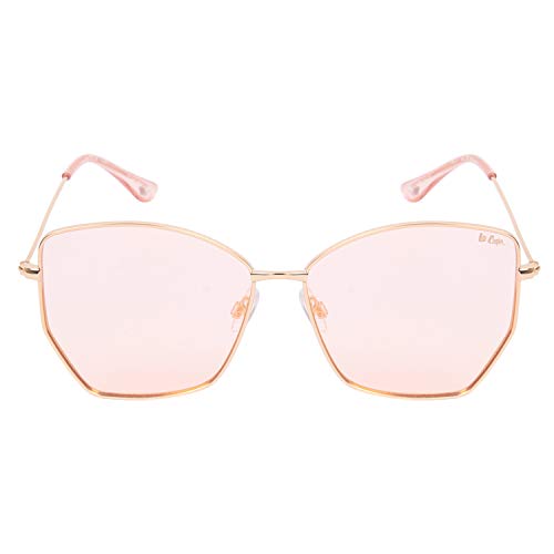 Image of Lee Cooper Mirrored Square Women's Sunglasses - (LC9177NTA C1|58|Pink Color Lens)