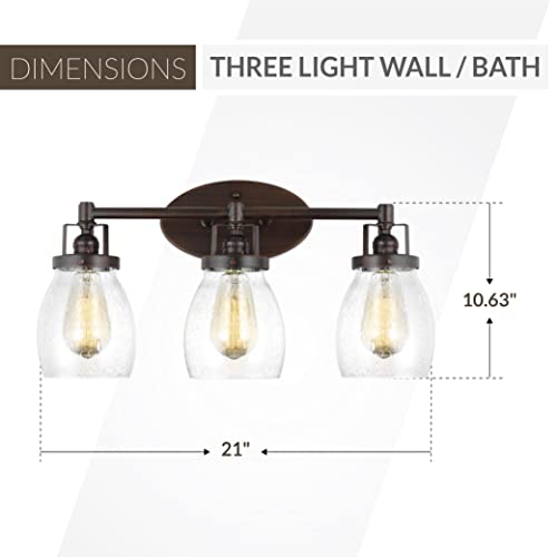 Image of Generation Lighting 4414503EN7-710 Belton Three - Light Wall /Bath Vanity Style Fixture, Bronze