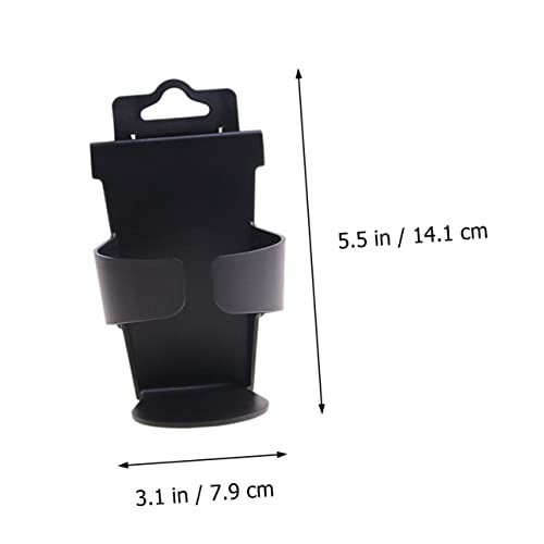 Portavasos para auto negro, 2 piezas, diseño seguro miniatura 4