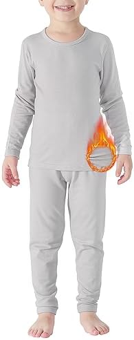 Durio Kids Thermal Underwear Set Boys Long Underwear Top and Bottom Warm Set for Winter Boys Compression Leggings