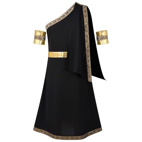 Disfraz de carnaval para hombre, disfraz árabe, príncipe corsé con pulsera de capa griega, chal romano, traje de noche para fiesta y espectáculo, Le Noir, M