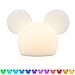 Disney Mickey Mouse Squishy Light, Color Changing, Night Light for Kids, USB Lamp, Battery Operated, Dimmable, Ideal for Bedroom, Playroom, Living Room, and More, 66944