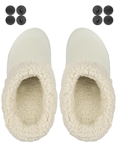 Endoto Fuzzy Liner Inserts for Crocs Clog Replacement Warm Fur Fluffy Lining Socks for Croc(Color:Beige Size:Men12/Women14)