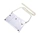 GALPADA Fashion Clutch Shoulder Bag Crossbody Bag with Chain Strap Handbag Purse for Women (Transparent Color)