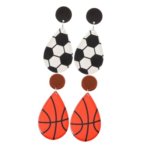 KOMBIUDA 2 Paare Stylische Ohrringe mit Design Geometrische Hängende Ohrringe für Frauen Accessoires für Sportveranstaltungen und Freizeitoutfits