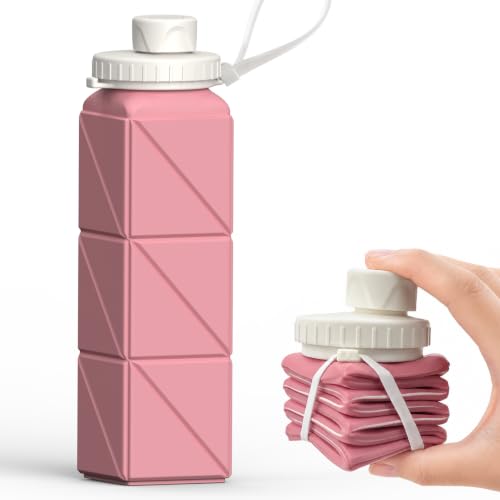 Image of BEAUTAIL Collapsible Water Bottles 21oz /610mL, Silicone Travel Water Bottle