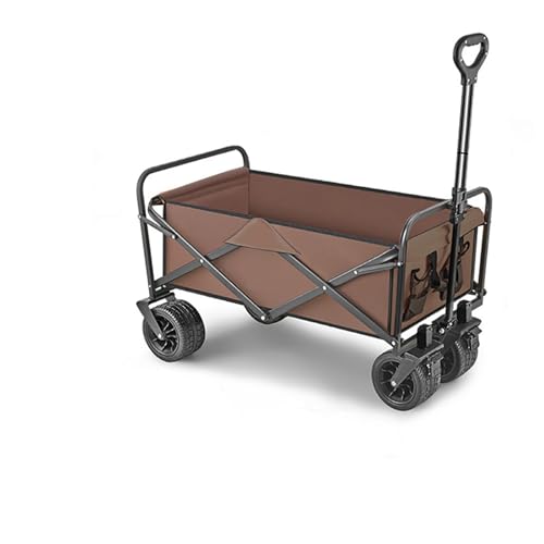 Carrello pieghevole da giardino con ruote per tutti i terreni, per campeggio, shopping e giardinaggio, portatile, multiuso