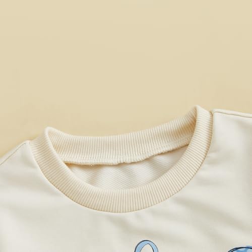 luethbiezx Toddler Little Girls Halloween Sweatshirt Coquette Bow Boo Ghost Crewneck Pullover Long Sleeve Top4