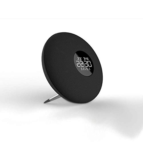 Wecker Fernbedienung Bluetooth-Lautsprecher Mini tragbare Computer Lautsprecher Bildschirm Schlafzimmer Mode Lautsprecher Stoff Schwarz und