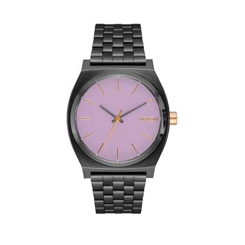 NIXON A1130 5271-00 Medium Time Teller Gunmetal/Lavender/Gold