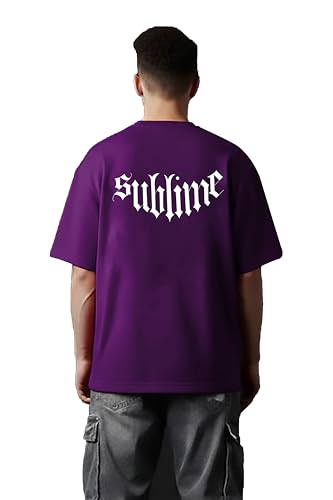Image of Men's Oversized T-Shirt, 100% Cotton, Round Neck, Short Sleeve, Printed Chest and Back, Casual Summer Wear, S to 3XL