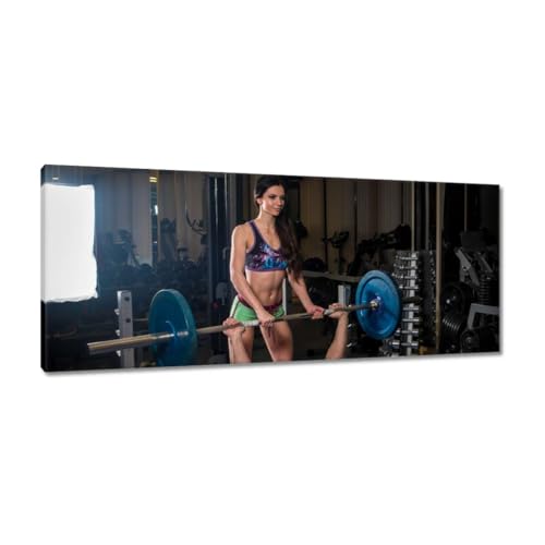 Peinture imprimée sur toile 100x40 cm Couple au gymnase N° H8283Z_PC1I