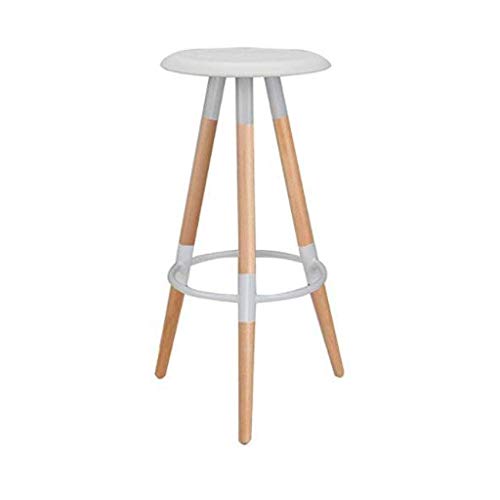 OEUBEQ Taburetes de Bar Taburete de Bar Minimalista Elegante Taburete de Bar de Madera Maciza Silla de Bar de cafetería Taburete Alto de Oficina 7 Colores Opcionales 1226 (Color: Rojo) (C