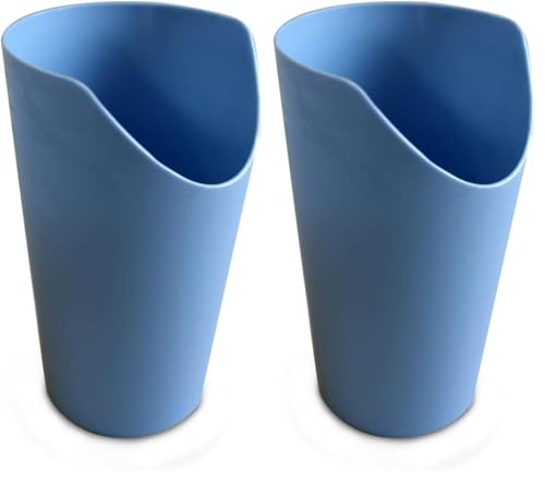 Mobiclinic Vaso recortado, Espacio para nariz, Azul, (Paquete de 2)