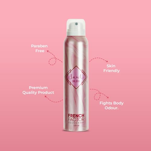 Image of Experience the Essence of Elegance with The French Factor Soul Bliss Perfume Body Spray for Women 150ml - Soul Charming Smell