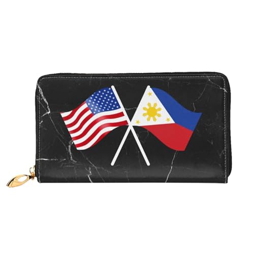 American And Philippines Flag Wallet Card Bag2