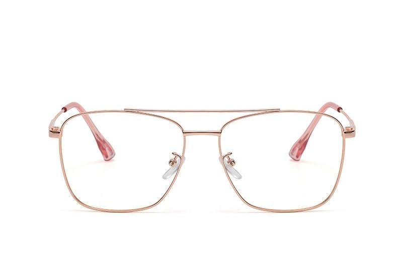 Lunettes de Lecture Anti-Fatigue oculaire, Anti-lumière Bleue, Tendance, en métal, Anti-éblouissement, Miroir Plat(C2,1.50)