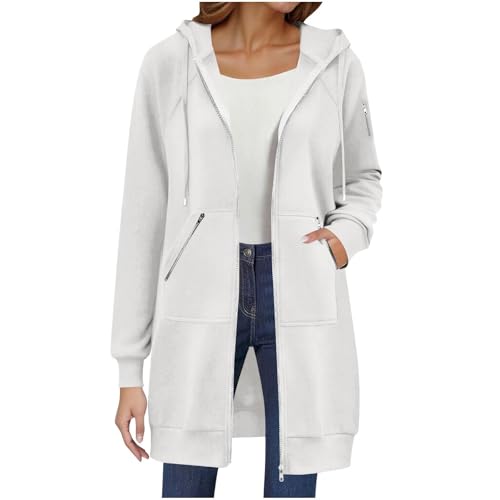 Manteau long à capuche polaire élégante et veste aux finitions soignées
