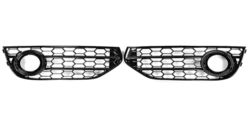 Rejilla de radiador para Audi A4 B8 B8.5 Todoterreno 2009-2015 Parrilla Antiniebla Cubierta Parrilla Parrillas Luz Parachoques Delantero Hexagonales En Forma Panal Rejilla Parachoques