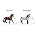 UANDME 8PCS Big Mare and Stallion Toy Figures, Plastic Horse Figurines, Animal Toys for Girls and Boys, Club Cake Topper Party Decoration
