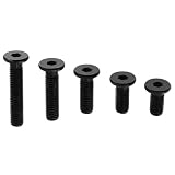 50Pcs M5 Low Profile Screw Black Carbon Steel Hex Hexagon Socket Ultra Thin Flat Wafer Head Bolt(30mm)